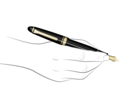 Sailor 1911S Black Gold Trim Fountain Pen