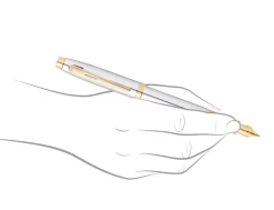 Sheaffer 100 Bright Chrome Gold Trim Fountain Pen