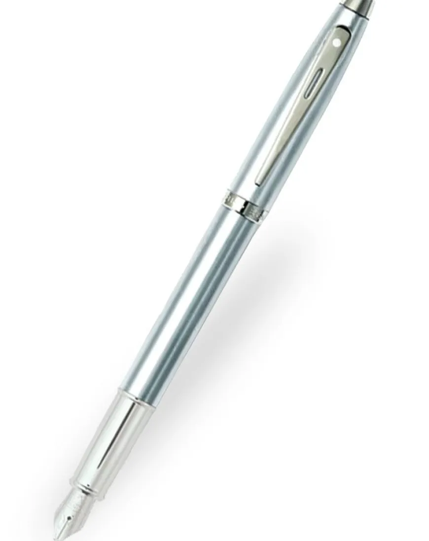 Sheaffer 100 Brushed Chrome Fountain Pen