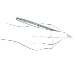 Sheaffer 100 Brushed Chrome Fountain Pen