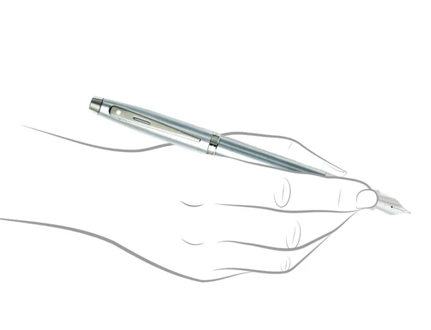 Sheaffer 100 Brushed Chrome Fountain Pen
