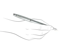 Sheaffer 100 Brushed Chrome Rollerball & Fountain Pen Gift Set