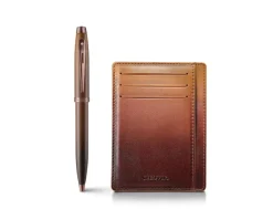 Sheaffer 100 Coffee Edition Ballpoint Pen & Card Holder Gift Set