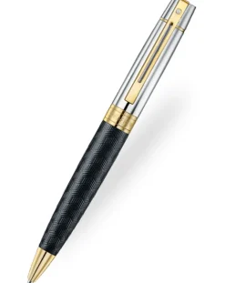 Sheaffer 300 Engraved Black Barrel with Chrome Cap & Gold Trims Ballpoint Pen