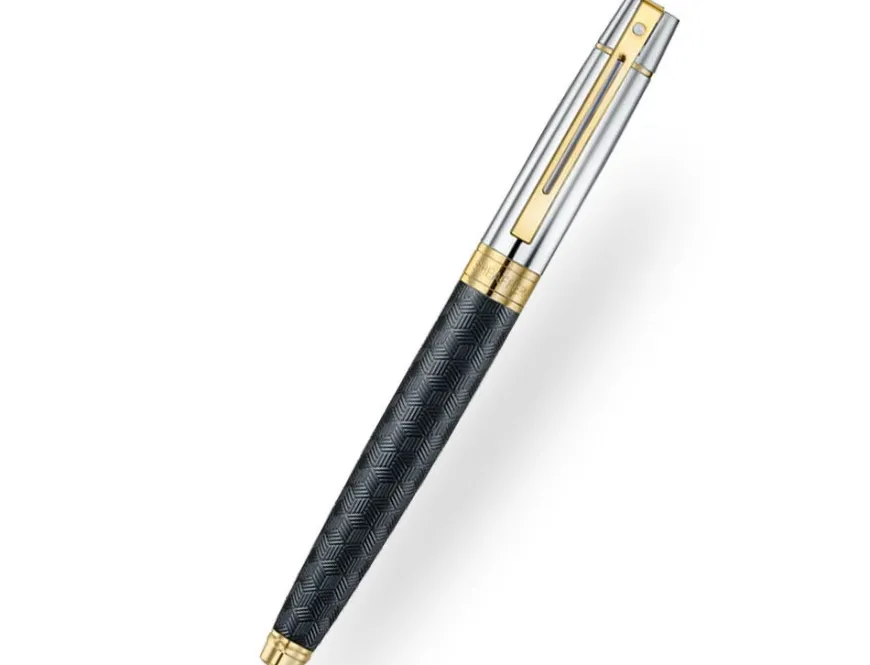 Sheaffer 300 Engraved Black Barrel with Chrome Cap & Gold Trims Rollerball Pen