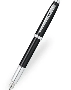 Sheaffer 100 Gloss Black Chrome Trim Fountain Pen