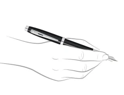 Sheaffer 100 Gloss Black Chrome Trim Fountain Pen