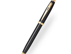 Sheaffer 100 Gloss Black Gold Trim Fountain Pen