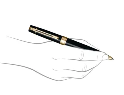 Sheaffer 300 Glossy Black Gold Trim Ballpoint Pen