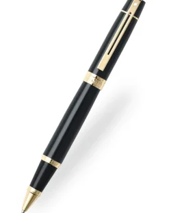 Sheaffer 300 Glossy Black Gold Trim Rollerball Pen