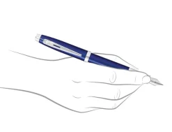 Sheaffer 100 Glossy Blue Chrome Trim Fountain Pen