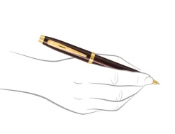 Sheaffer 100 Glossy Coffee Brown Gold Trim Ballpoint Pen