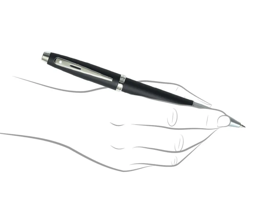 Sheaffer 100 Matte Black Chrome Trim Rollerball & Ballpoint Pen Gift Set
