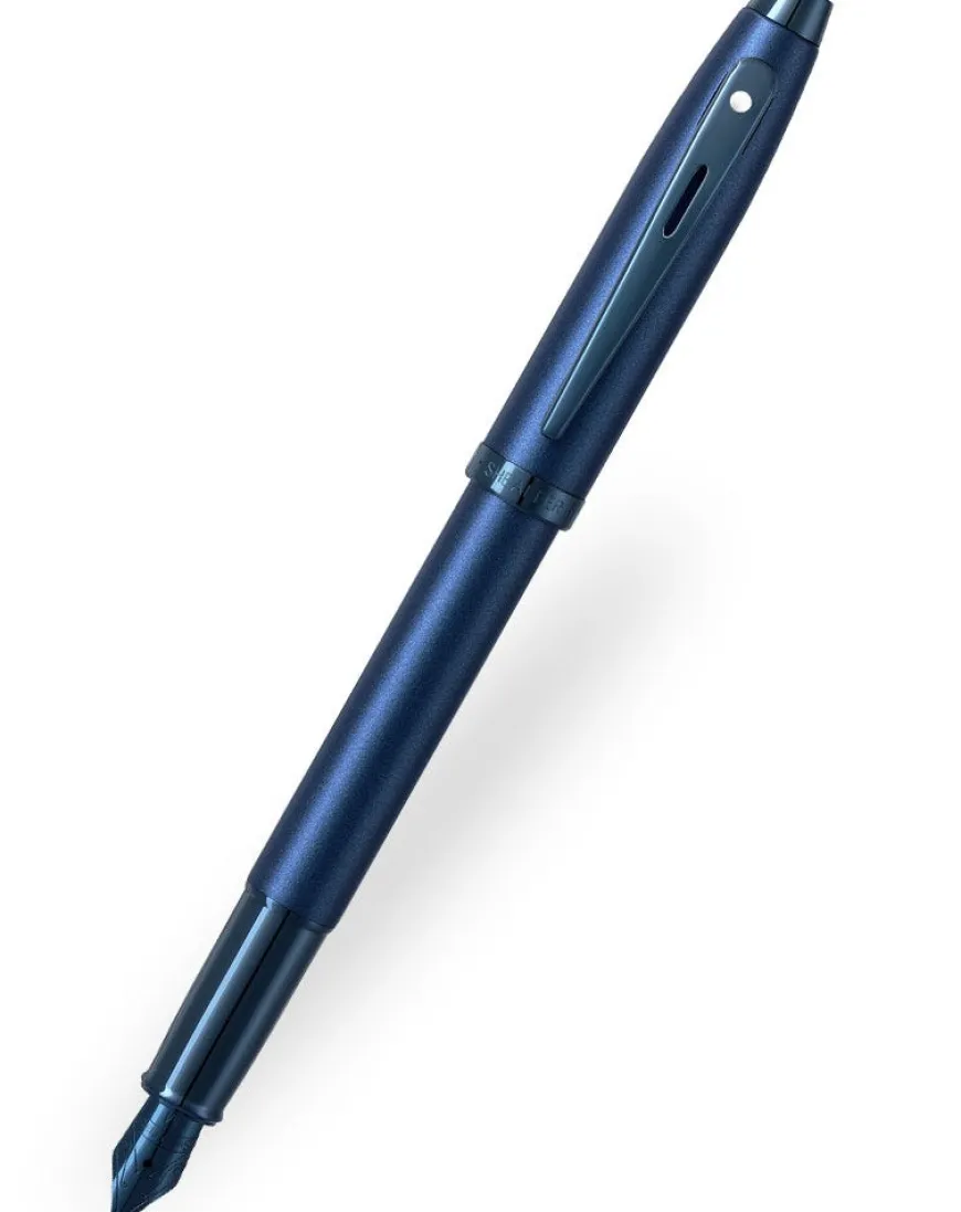 Sheaffer 100 Satin Blue Fountain Pen
