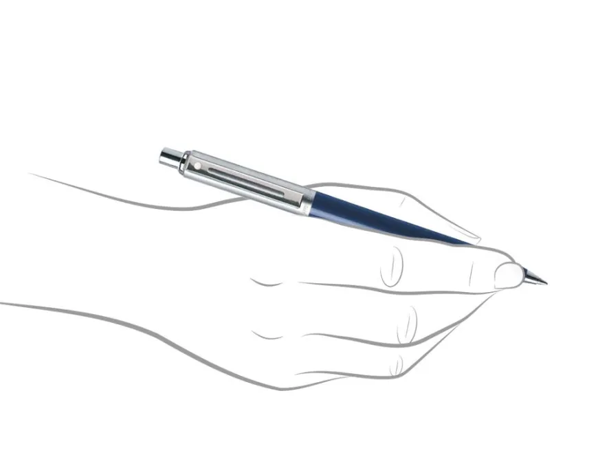 Sheaffer Sentinel Blue Chrome Trim Ballpoint Pen