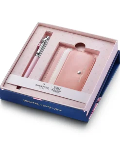 Sheaffer Sentinel Special Edition Emily In Paris Matte Pink Ballpoint Pen & Leather Credit Card Holder Gift Set