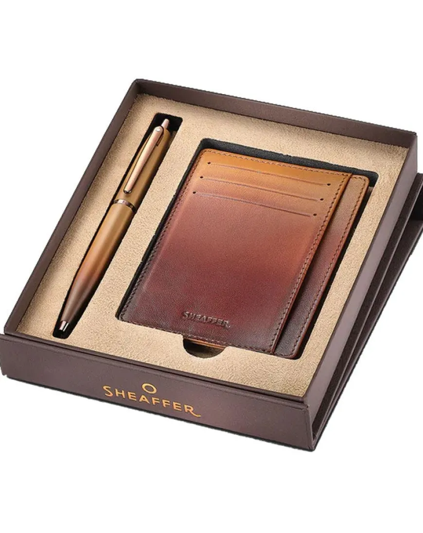 Sheaffer VFM Coffee Edition Ballpoint Pen & Card Holder Gift Set