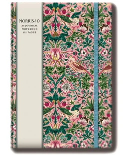 The Original Morris & Co Strawberry Thief Pink A5 Journal