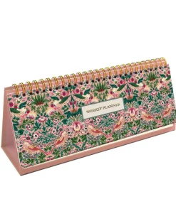 The Original Morris & Co Strawberry Thief Pink Weekly Planner