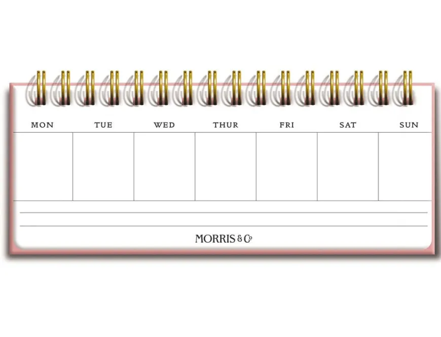 The Original Morris & Co Strawberry Thief Pink Weekly Planner