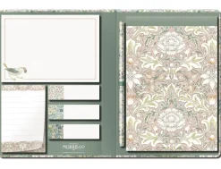 The Original Morris & Co Strawberry Thief Stationery Set Organiser with Pencil