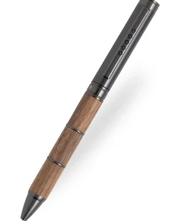 Tom Hessin Revolution Collection Rustic With Wooden Barrel Ballpoint Pen