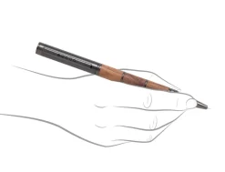 Tom Hessin Revolution Collection Rustic With Wooden Barrel Rollerball Pen