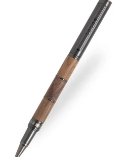 Tom Hessin Revolution Collection Rustic With Wooden Barrel Rollerball Pen