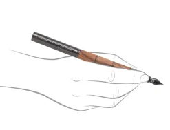Tom Hessin Revolution Collection Rustic With Wooden Barrel Fountain Pen