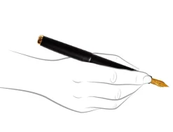 Tom's Studio Black Extra Fine Semi-Flex Nib Fountain Pen