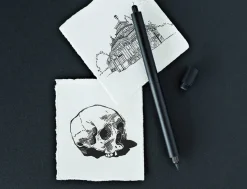 Tom's Studio Lumos All Black Duo Tip Refillable Fineliner & Brush Pen