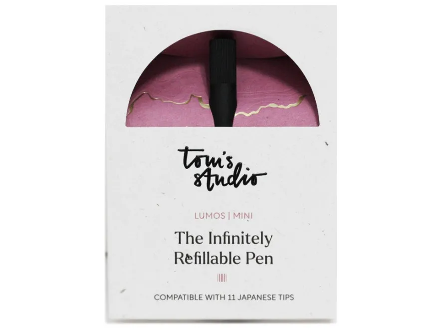 Tom's Studio Lumos Matte Black Mini Refillable Fineliner & Brush Pen