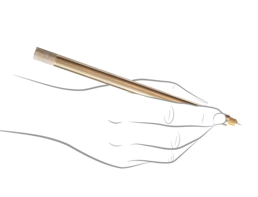Tom's Studio Lumos Special Edition Brass Single Tip Refillable Fineliner & Brush Pen