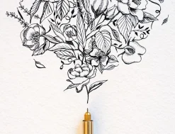 Tom's Studio Lumos Special Edition Brass Single Tip Refillable Fineliner & Brush Pen