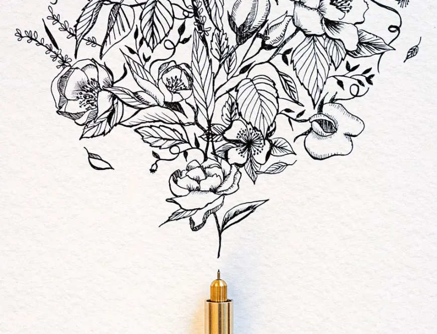 Tom's Studio Lumos Special Edition Brass Single Tip Refillable Fineliner & Brush Pen