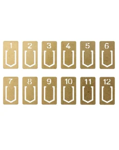 TRAVELER'S COMPANY Brass Number Clips - Set of 12