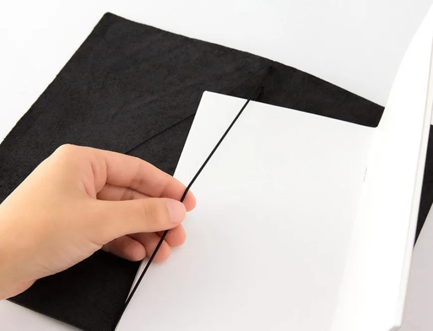TRAVELER'S COMPANY Notebook Full Size Black Leather