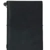 TRAVELER'S COMPANY Notebook Passport Size Black Leather