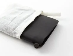 TRAVELER'S COMPANY Notebook Passport Size Black Leather