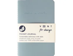VENT For Change Make a Mark Dusty Blue Recycled A6 Notebook, Pen & Pouch Set