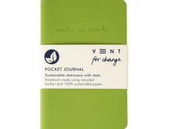 VENT For Change Make a Mark Green Recycled A6 Notebook, Pen & Pouch Set