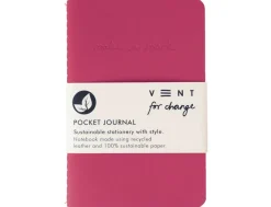 VENT For Change Make a Mark Pink Recycled A6 Notebook, Pen & Pouch Set