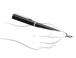 Waterman Allure Black Chrome Trim Fountain Pen
