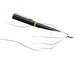 Waterman Allure Black Gold Trim Fountain Pen