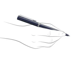 Waterman Allure Blue Chrome Trim Ballpoint Pen
