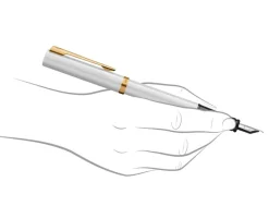 Waterman Allure White Gold Trim Fountain Pen