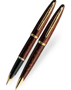 Waterman Carene Amber Gold Trim Fountain & Ballpoint Pen Set