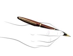 Waterman Carene Amber Gold Trim Fountain Pen