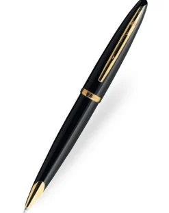 Waterman Carene Black Lacquer Gold Trim Ballpoint Pen