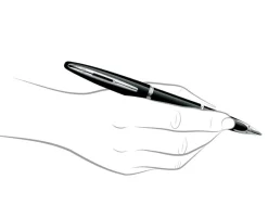 Waterman Carene Black Sea Silver Trim Fountain Pen